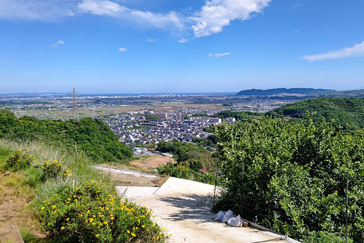 山の上みかん畑の広場からの眺望